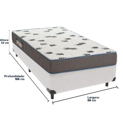 Imagem de Cama Box e Colchão Light Espuma D33 Solteiro Ortobom