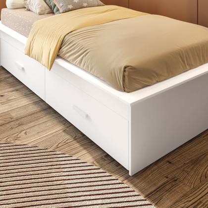 Imagem de Cama Box Juvenil Solteiro com 2 Gavetas Deva Yescasa