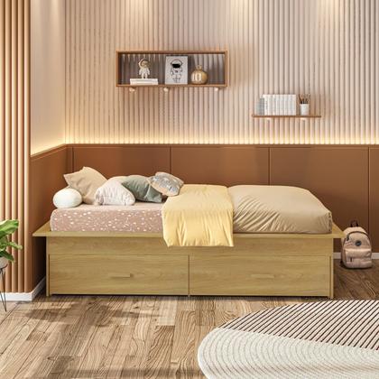 Imagem de Cama Box Juvenil Solteiro com 2 Gavetas Deva Yescasa