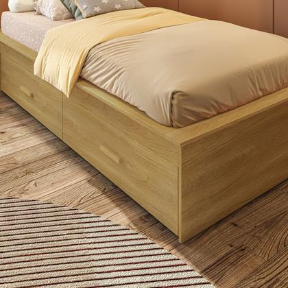 Imagem de Cama Box Juvenil Solteiro com 2 Gavetas Deva Yescasa