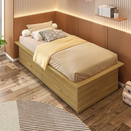 Imagem de Cama Box Juvenil Solteiro com 2 Gavetas Deva Yescasa