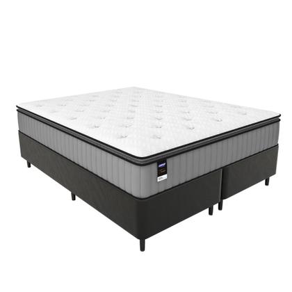 Imagem de Cama Box King 193cm Colchão Molas Ensacadas Gazin Tower HF25 e Base 2CEN