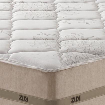 Imagem de Cama Box King Bege + Colchão Molas Superlastic Bahamas 193x203x63cm