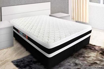 Imagem de Cama Box King Castor Black e White Air Double Face D45 193x203x54 + Box Castor Preto