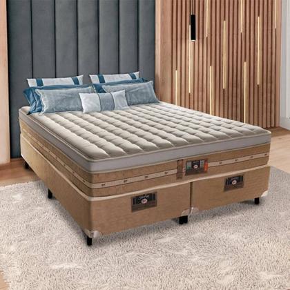 Imagem de Cama Box King Castor Silver Star Air One Face Pocket 193x203x59 + Box Castor