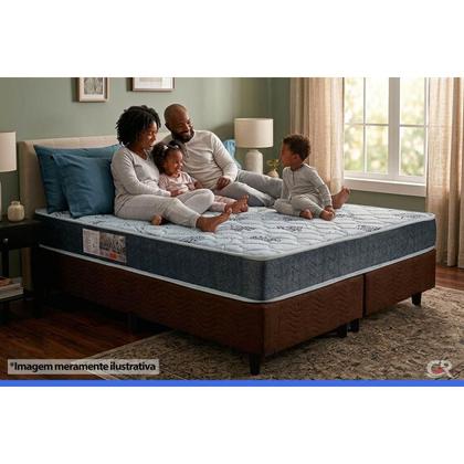 Imagem de Cama Box King: Colchão Anatômico Orthoflex D45/EP Cecina + Base CRC Suede Brown(193x203)