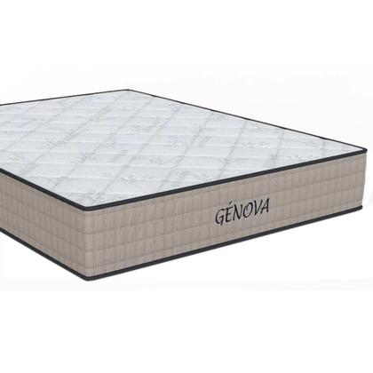 Imagem de Cama Box King: Colchão Espuma D45 Orthoflex Genova + Base CRC Courano White(193x203)