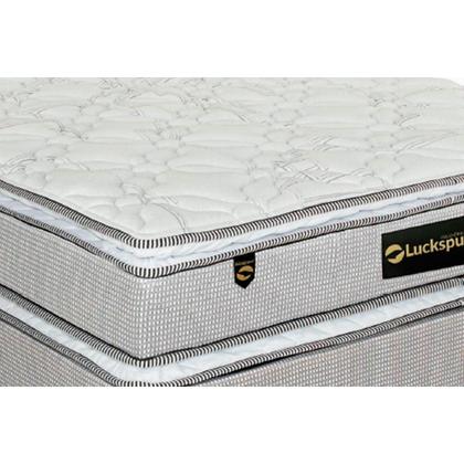 Imagem de Cama Box King: Colchão Molas Ensacadas Luckspuma MasterPocket Lucksfaction Plus + Base CRC Suede Gray(193x203)