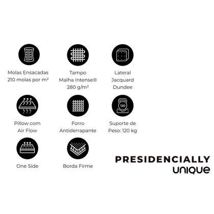 Imagem de Cama Box King: Colchão Molas Ensacadas Plumatex Presidencially Selado + Base CRC Suede Clean (193x203)
