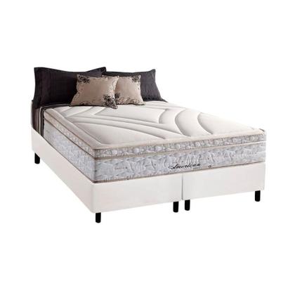 Imagem de Cama Box King: Colchão Molas Herval Maxspring American + Base CRC Courano White(193x203)