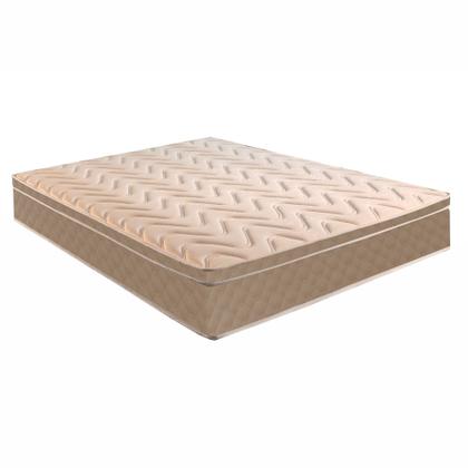 Imagem de Cama Box King com Colchão de Molas Ensacadas Júlia 28x193x203cm e Base Florença Bege/Rustico Paropas