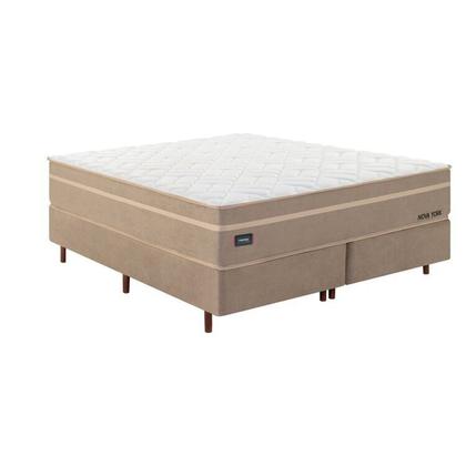 Imagem de Cama Box King Molas Ensacadas Tecnologia Gel Sense,Health Protection e Air Flow New York Mannes Bege