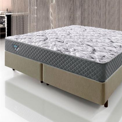 Imagem de Cama Box King Reforçado 193x203x38cm e Colchão Adapto Molas Ensacadas B&G