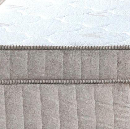 Imagem de Cama Box King Size 1,93x2,03 D45 Com Controle Massagem Cabeceira Bege Claro