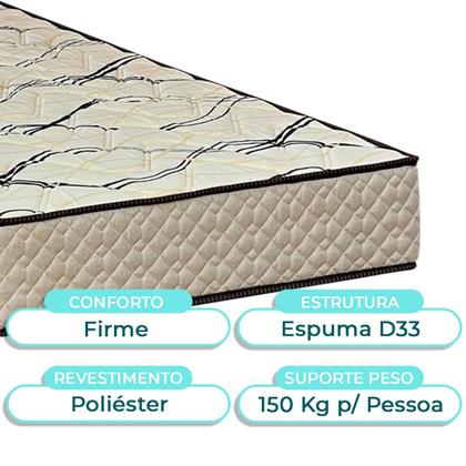 Imagem de Cama + Box Marrom e Colchão D33 Solteiro