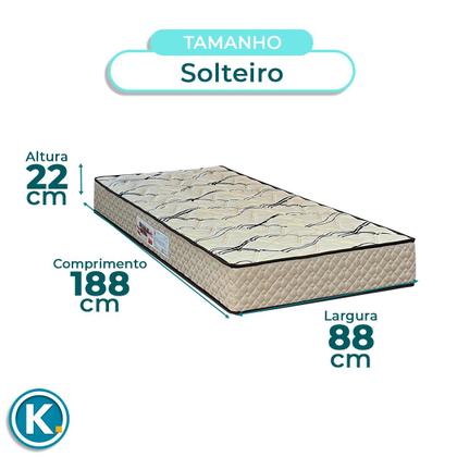 Imagem de Cama + Box Marrom e Colchão D33 Solteiro