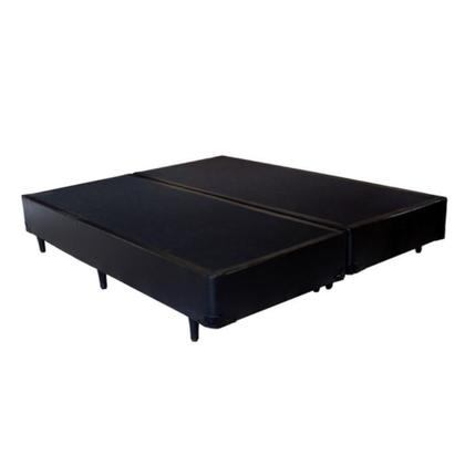 Imagem de Cama Box Queen 158 Bipartido Bello Box - Tecido Sintético Preto