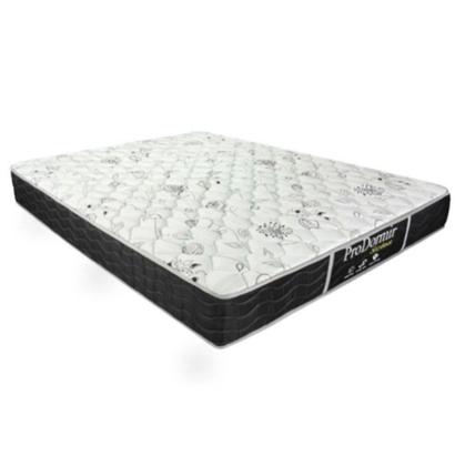 Imagem de Cama Box Queen 158 Bipartido Tecido Sintético Marrom com Colchão De Molas - Probel Prodormir Sleep Black