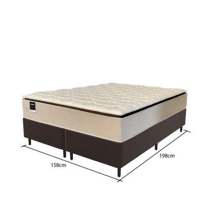 Imagem de Cama Box Queen 158cm Colchão Molas Ensacadas Gazin Love Story HF25 e Base 2CEN