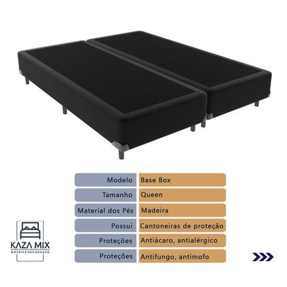 Imagem de Cama Box Queen 158x198 Preto