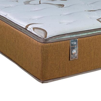 Imagem de Cama Box Queen Bege Colchão de Molas Toronto Euro Pillow