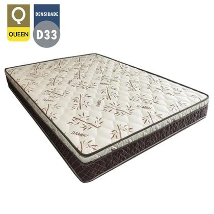 Imagem de Cama Box Queen Bipartido Suede +  Colchão Elegance Ortopédico Espuma D33 Extra Firme 158x198x63 Marrom