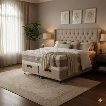 Imagem de Cama Box Queen Castor Silver Star Air Double Face Pocket 158x198x61 + Box Castor