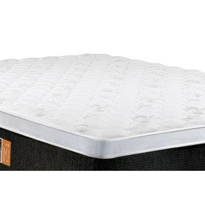 Imagem de Cama Box Queen: Colchão Espuma D45 Castor Black e White + Base CRC Suede Brown(158x198)