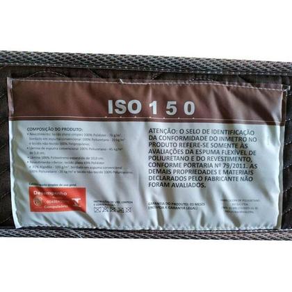 Imagem de Cama Box Queen: Colchão Espuma Ortobom D45/EP Fort Tech ISO 150 + Base CRC Suede Clean(158x198)