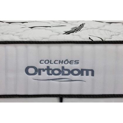 Imagem de Cama Box Queen: Colchão Espuma Ortobom D45 High Foam + Base CRC Courano White(158x198)