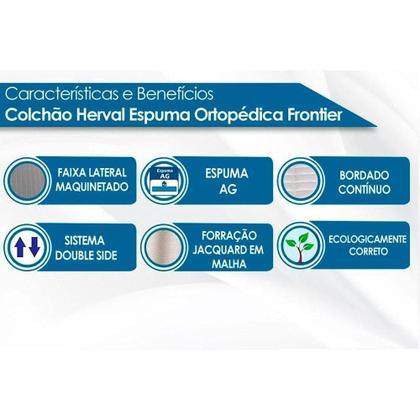 Imagem de Cama Box Queen: Colchão Ortopédico Herval AG65 Frontier + Base CRC Suede Gray(158x198)