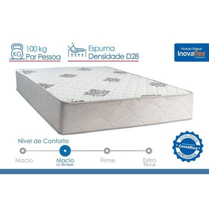 Imagem de Cama Box Queen: Colchão Ortopédico Inovaflex Comfort Premium+Base CRC Corano Black (158x198)