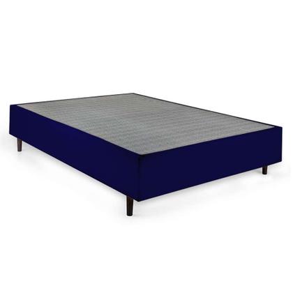 Imagem de Cama Box Queen com Colchão Guldi Duplo Plus D28 Branca e Azul