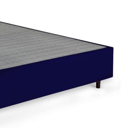 Imagem de Cama Box Queen com Colchão Guldi Duplo Plus D28 Branca e Azul