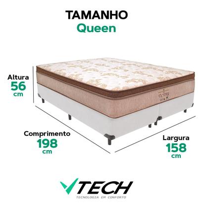 Imagem de Cama Box Queen e Colchão Victory Molas V-tech 158x198x30