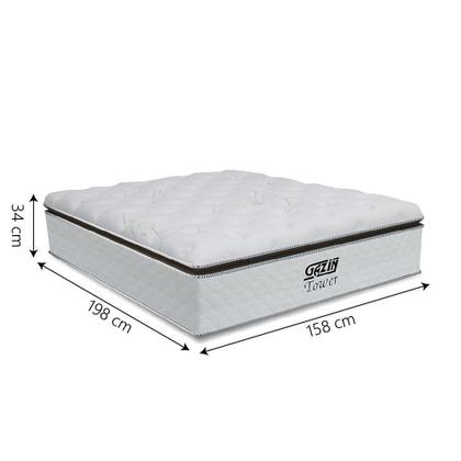 Imagem de Cama Box Queen Molas Ensacadas Tower 158x198x72cm