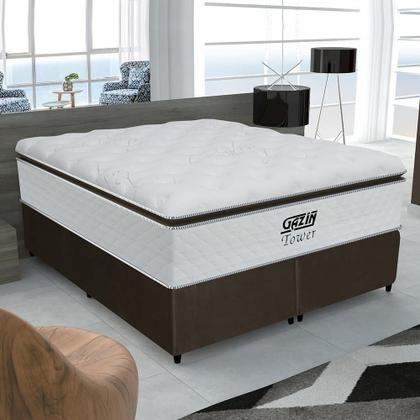Imagem de Cama Box Queen Molas Ensacadas Tower 158x198x72cm