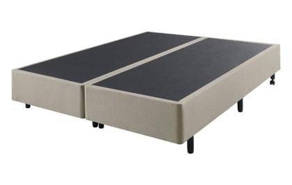Imagem de Cama Box Queen Size 158x198 Alpha Bege com Colchão Mola Ensacada