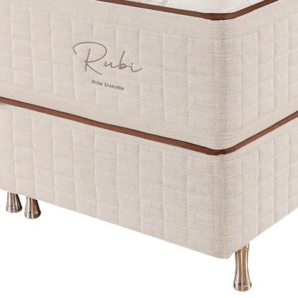Imagem de Cama Box Queen Size (box + Colchão) 158x198x73 Rubi Prorelax Pillow In Turn Free - Bege