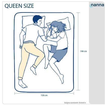 Imagem de Cama Box Queen Size Colchão Pergamino Molas Ensacadas 158x198x67cm