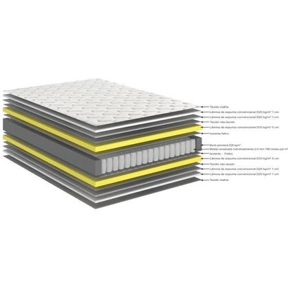 Imagem de Cama Box Queen Size Relax Duo Confort II Molas Ensacadas 158x198x70 - Bege