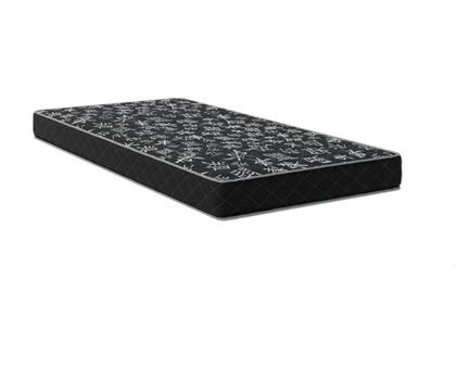 Imagem de Cama Box Solteiro 88 Tecido Sintético Branco com Colchão Espuma D20 - Tampo Preto 12cm