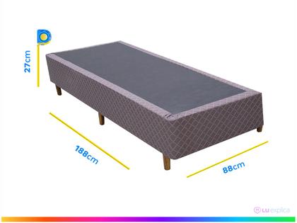 Imagem de Cama Box Solteiro (Box + Colchão) Gazin