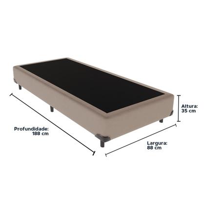 Imagem de Cama Box Solteiro Branco Madeira 88x188