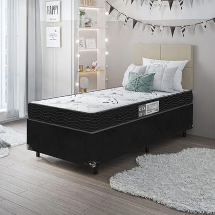Imagem de Cama Box Solteiro + Colchão D33 One Face - 56x88x188cm - Várias Cores