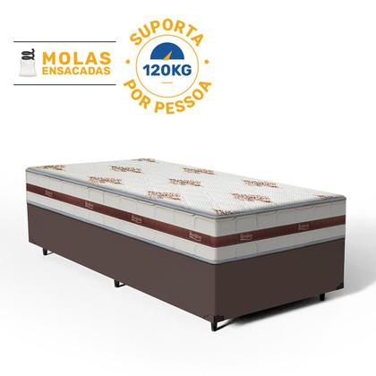 Imagem de Cama Box Solteiro + Colchão De Molas Ensacadas - Anjos - Classic Mola Ensacada 22x188x88cm