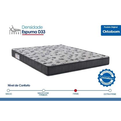 Imagem de Cama Box Solteiro: Colchão Espuma D33 Ortobom /EP ISO 100 Ultra Firme + Base CRC Suede Gray(78x188)