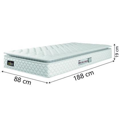 Cama Box Solteiro Colchão Espuma D33 Pillow Top New Millenium 88x188x57cm Branco Hellen Suporta Até 120 Kg Por Pessoa Imagem de Cama Box Solteiro Colchão Espuma D33 Pillow Top New Millenium 88x188x57cm Branco Hellen Suporta Até 120 Kg Por Pessoa