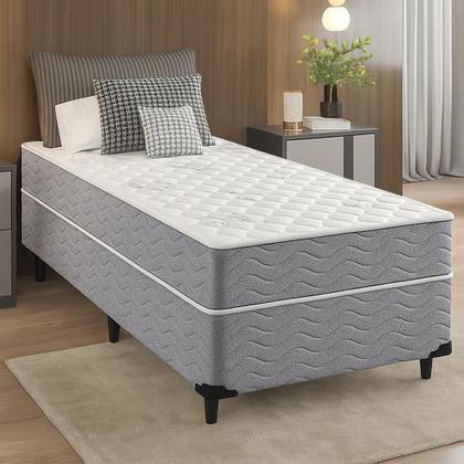 Imagem de Cama Box Solteiro + Colchão Espuma Ortopédico D33 Piemonte 88x188x63cm Full - Maestro Colchões