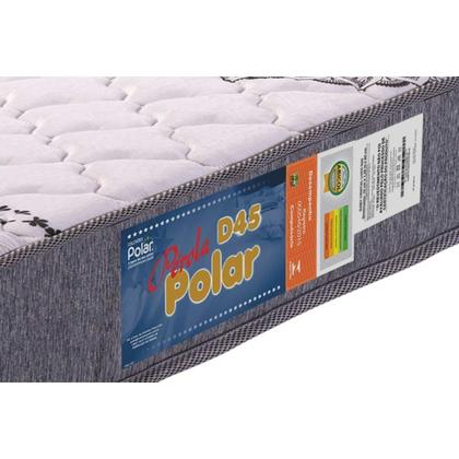 Imagem de Cama Box Solteiro: Colchão Espuma Polar D45 Pérola + Base CRC Rústico Clean(88x188)